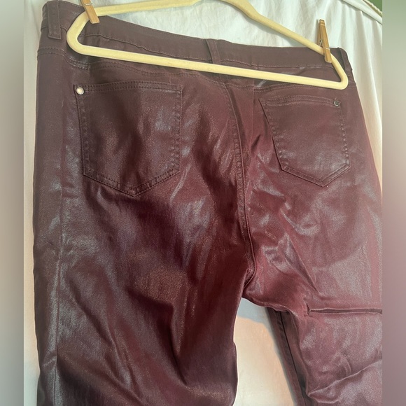 Simply Be Lana Burgundy Jeans Size 18 - Picture 7 of 11